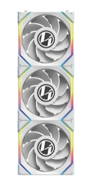 ventiladores lian li uni fan sl lcd argb reverse blade 120mm triple pack wireless blanco