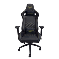 Miniatura 1 de SILLA GAMER PRO KEEP OUT XSPRO HAMMER GOLD BLACK CUERO SINTETICO DE ALTA CALIDAD ELEVADOR 80mm REPOS