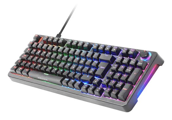 Mars Gaming Tecl. MKPROYES Silent Switch RGB Negro