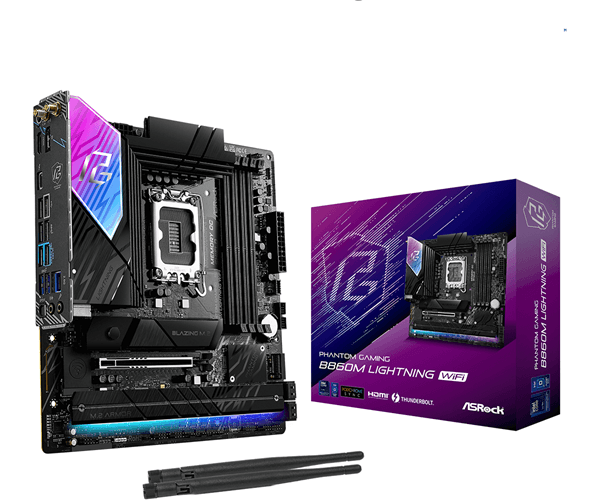 asrock intel  b860m lightning wifi lga 1851 (socket v1)