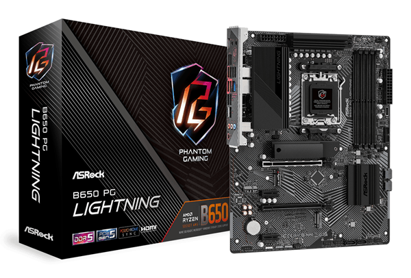 placa base asrock b650 pg lighting | am5 | ddr5 | atx
