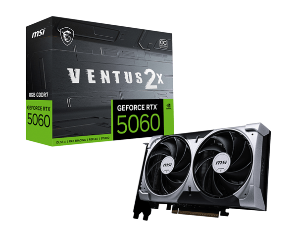 Tarjeta gráfica MSI GeForce RTX 5060 8GB GDDR7 Silver
