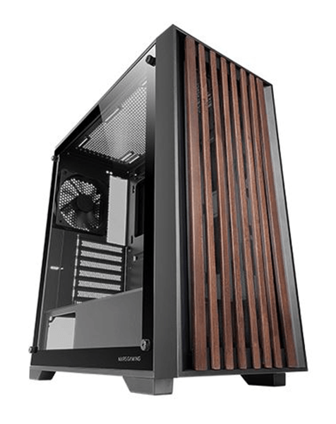 CAJA ATX SEMITORRE MARS GAMING MCWOODC MADERA Y CRISTAL TEMPLADO 2x3.5 3x2.5 GPU 365mm
