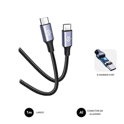 CABLE SUBBLIM PLUS 10W C-C 1M BLACK