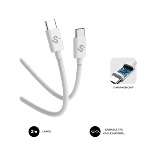 CABLE SUBBLIM PLUS 100W C-C 2M WHITE