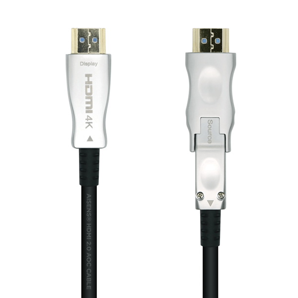 Aisens Cable Hdmi tipo a estandar macho a Hdmi tipo d micro V2 0 AOC desmontable premium alta velocidad negro