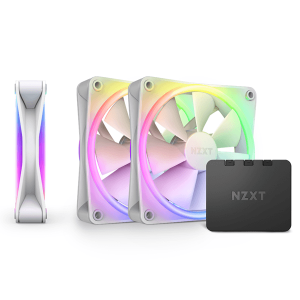 nzxt 3 x f120 rgb duo   rgb controller white