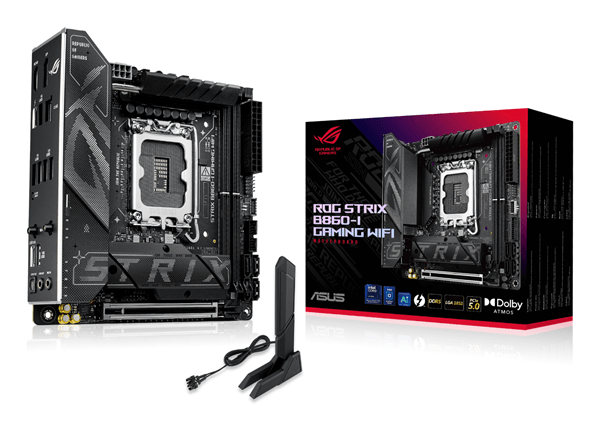 asus intel  rog strix b860-i gaming wifi lga 1851 (socket v1)