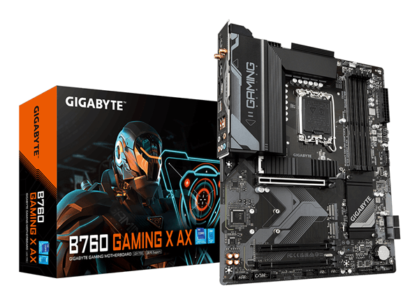 gigabyte intel  b760 gaming x ax placa base - compatible con procesadores intel core de 14ª generación, vrm digital de 8+1+1 fases, hasta 7600mhz ddr5