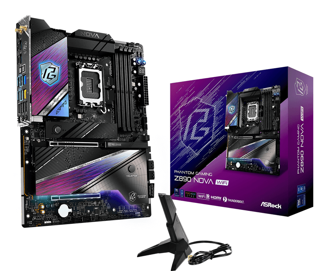 asrock intel  phantom gaming z890 nova wifi lga 1851 (socket v1)