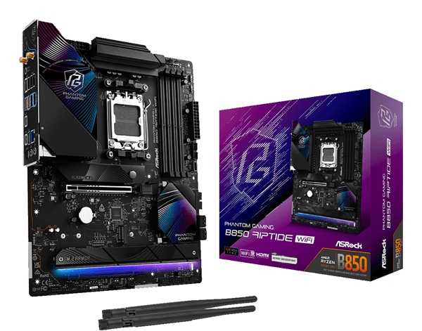 ASROCK AMD Phantom Gaming B850 Riptide WiFi Socket AM5