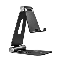 Miniatura 1 de AISENS Soporte De Sobremesa Tamaño XL Ajustable (2 Pivotes) Para Movil / Tablet, Negro