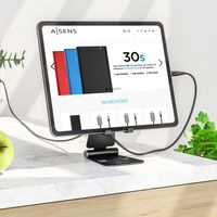 Miniatura 5 de AISENS Soporte De Sobremesa Tamaño XL Ajustable (2 Pivotes) Para Movil / Tablet, Negro
