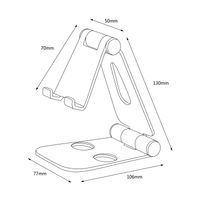 Miniatura 7 de AISENS Soporte De Sobremesa Tamaño XL Ajustable (2 Pivotes) Para Movil / Tablet, Negro