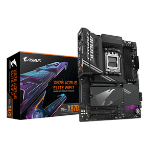 GIGABYTE-AMD--X870-AORUS-ELITE-WIFI7-Placa-Base---Compatible-con-CPUs-AMD-Ryzen-9000-16-2-2-fases-VRM-hasta-8000MHz-DDR5--OC--3xPCIe-5.0---1xPCIe-4.0-Wi-Fi-7-LAN-2.5GbE-USB-4-Socket-AM5