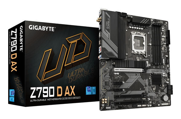 gigabyte intel  z790 d ax placa base - soporta cpus intel core de 14ª generación, vrm digital de 12+1+1 fases, hasta 7600mhz ddr5 (oc), 3xpcie 4.0 m.2