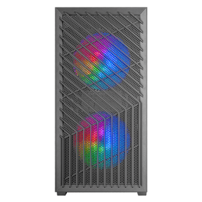 CAJA MICROATX GAMING MARS GAMING MCVORTEX CRISTAL TEMPLADO FRONTAL MESH GPU 273mm 1x3.5 2x2.5 NEGRO