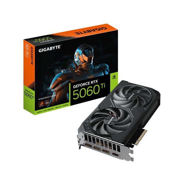 Tarjeta Gráfica GIGABYTEGeForce RTX 5060 Ti GDDR7 8GB Negro