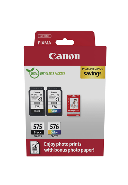 MULTIPACK CANON PG-575 / CL-576 + PAPEL