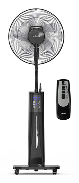 HAEGER BLACK MIST II Ventilador de pie con humidificador