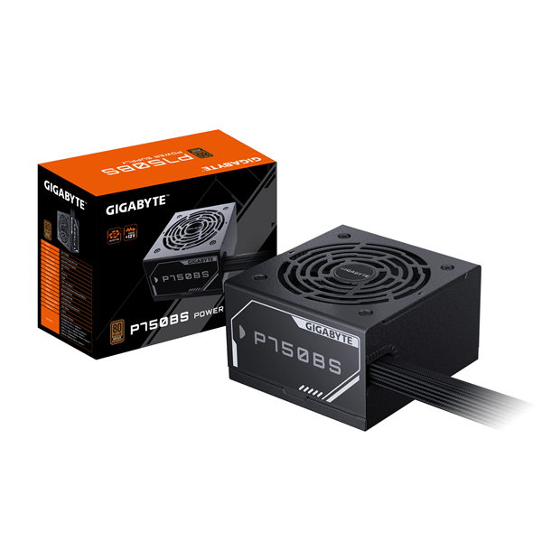 fuente alimentación 750w gigabyte p750bs fuente de alimentación - pci-e 6+2 pin x 4, 80 plus bronze, ventilador de 120 mm, compatible con atx, e