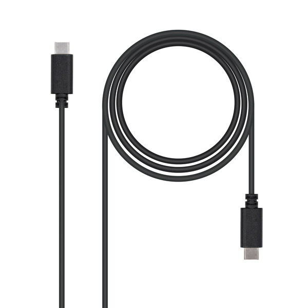 CABLE USB 2.0 3A, TIPO USB-C/M-USB-C/M NEGRO 2.0 M