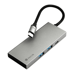 ADAPTADOR MULTIPUERTO USB-C WONDERDOCK4PRO D ALUMINIO QUE INCLUYE USB 3,0, USB-C CON CARGA PD, HDMI