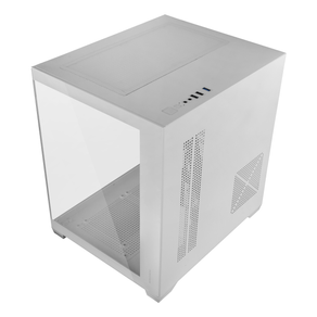 CAJA MICROATX CUBE MARS GAMING MC-VIEW2W BLANCA CRISTAL CONTINUO GPU 330mm 1x3.5 3x2.5