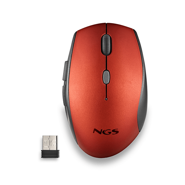 mouse ngs wireless bee red con teclas silenciosas