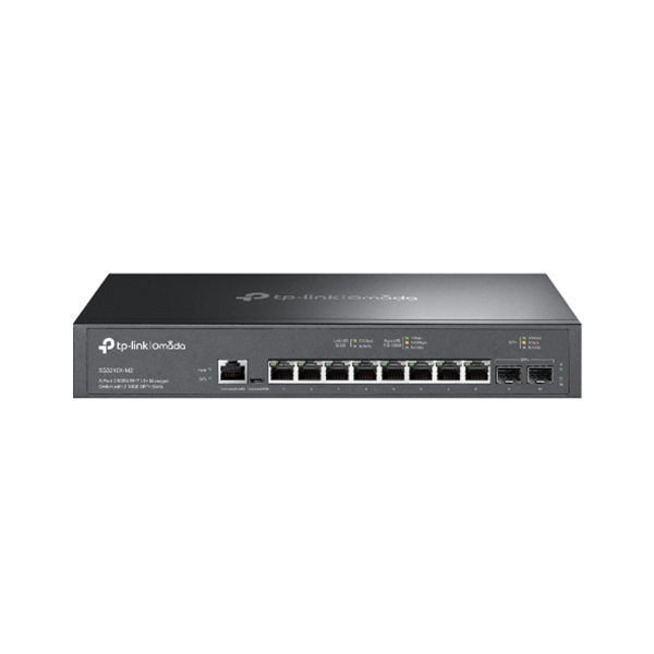 switch gestionable l2+ tp-link omada sg3210x-m2 8p 2.5gibase con 2p 10ge sfp+ formato rack