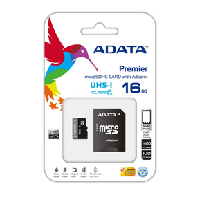 MEMORIA 16 GB MICRO SDHC ADATA CLASE 10 + ADAPTADOR
