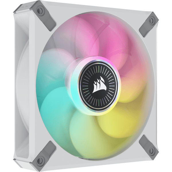 ventilador corsair ml120 rgb elite blanco 120mm magnetic leviaton triple pack