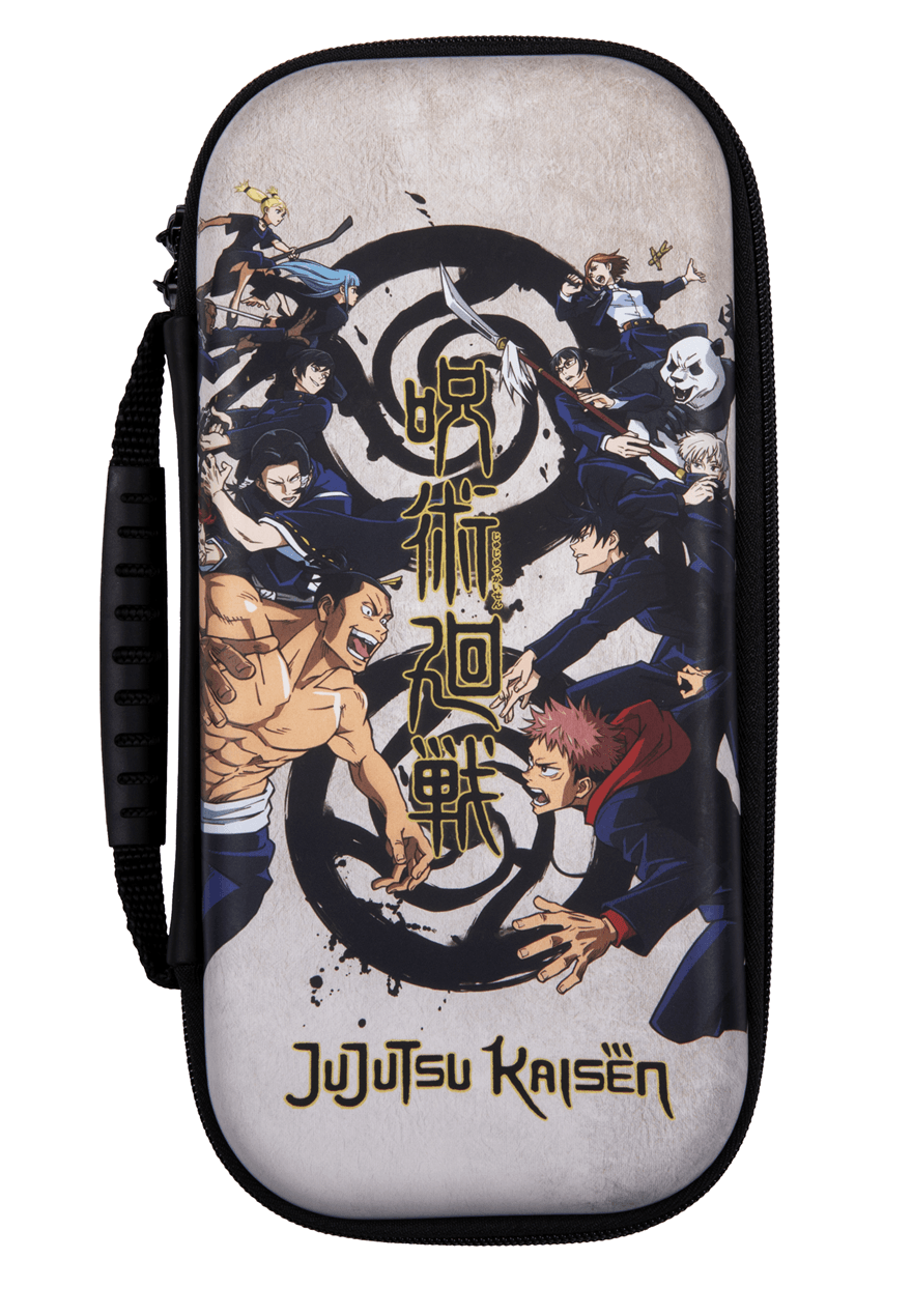 funda konix switch jujutsu kaisen compatible con switch y version lite red para amacenaje color blanco
