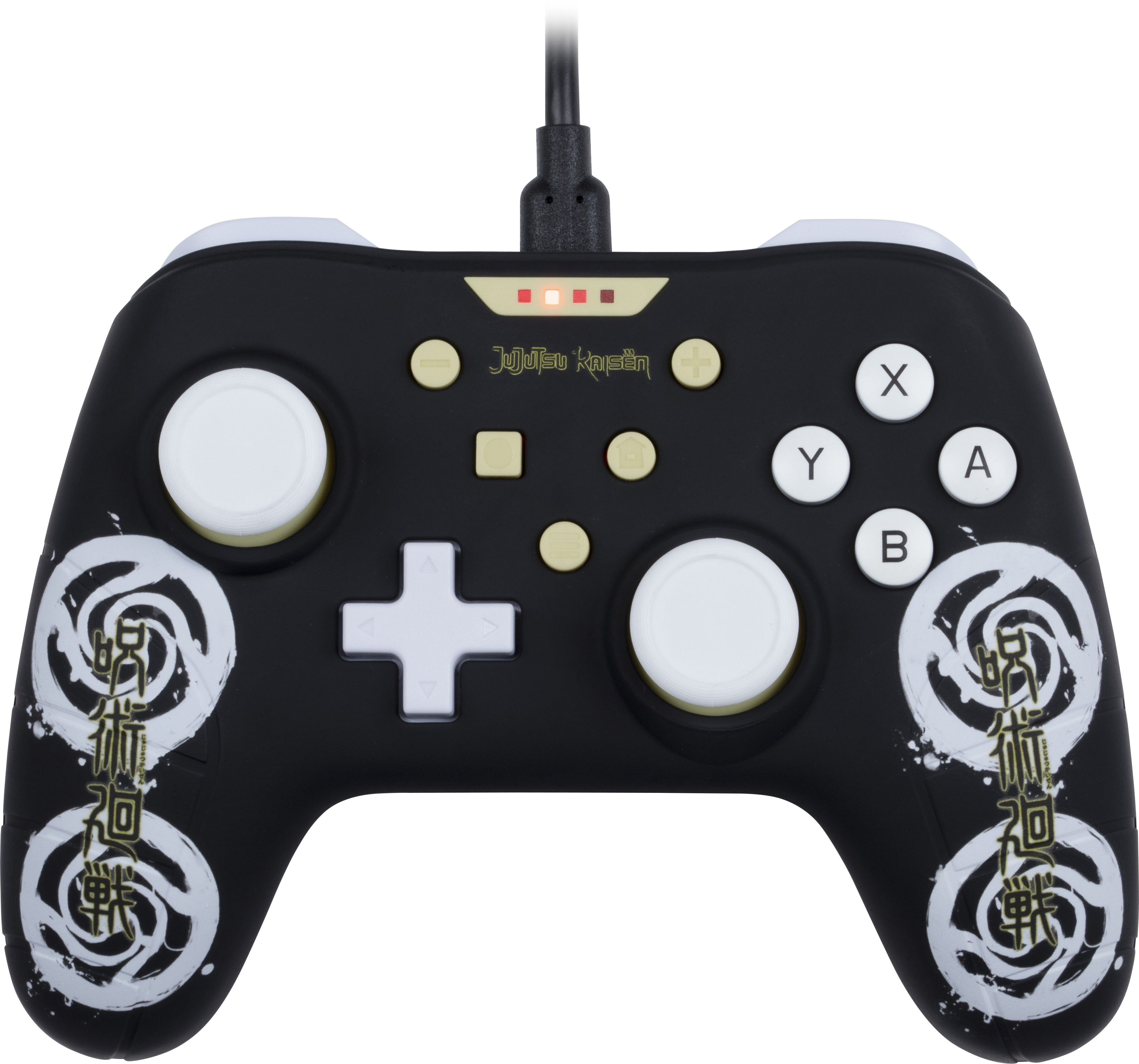 gamepad konix switch jujutsu kaisen cable 3m compatible con pc color negro kx-juju-sw-pad-bla