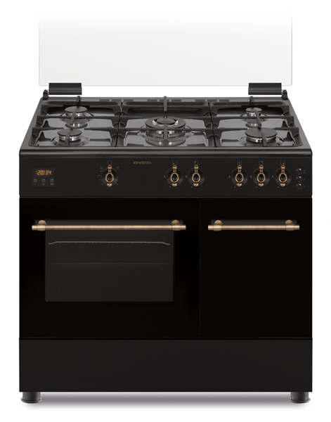 COCINA DE GAS INFINITON CCRST90EPH 5 ZONAS COCCION NEGRA