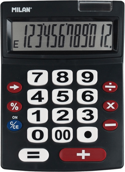 calculadora 12 digitos teclas grandes milan 151712bl