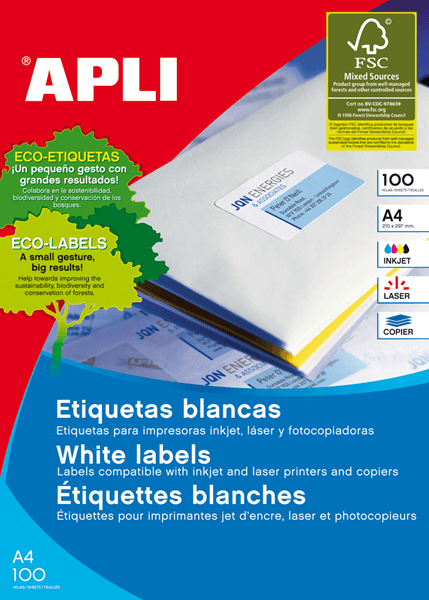 caja 100 hojas etiquetas blanca ilc 105x74 1279 apli