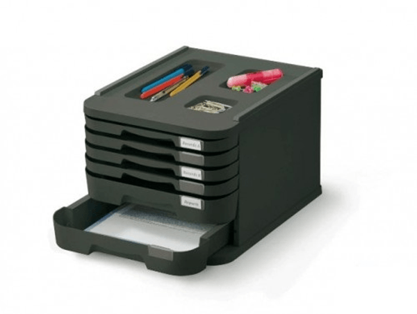 modulo de 8 cajones poliestireno negro faibo 1008-02