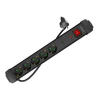 Miniatura 1 de REGLETA LANBERG SP1 5 TOMAS SCHUKO PROTECCION HASTA 2500W NEGRA 1.5M