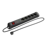 Miniatura 3 de REGLETA LANBERG SP1 5 TOMAS SCHUKO PROTECCION HASTA 2500W NEGRA 1.5M