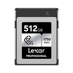 LEXAR 512GB PROFESSIONAL CFEXPRESS TYPE B CARD SILVER, UP TO 1750MB/S READ 1300MB/S WRITE
