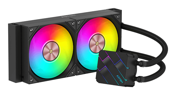SISTEMA DE REFRIGERACION LIQUIDA ABYSM OCEANIC TIDE 240 Black ARGB DUAL FAN INTEL AMD