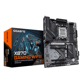 Placa AMD  GIGABYTE X870 GAMING WIFI6 Placa Base - Compatible con CPUs AMD Ryzen 9000, 8+2+2 fases VRM, hasta 8000MHz DDR5 (OC), 1xPCIe 5.0 + 2xPCIe 4.0, Wi-Fi 6, LAN 2.5GbE, USB 4 Socket AM5