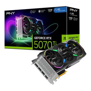 VGA-PNY-GEFORCE-RTX-5070-TI-ARGB-OC-16GB-DDR7-3xDP-1xHDMI-2.3-GHz-CUDA-8960-256BIT-300W