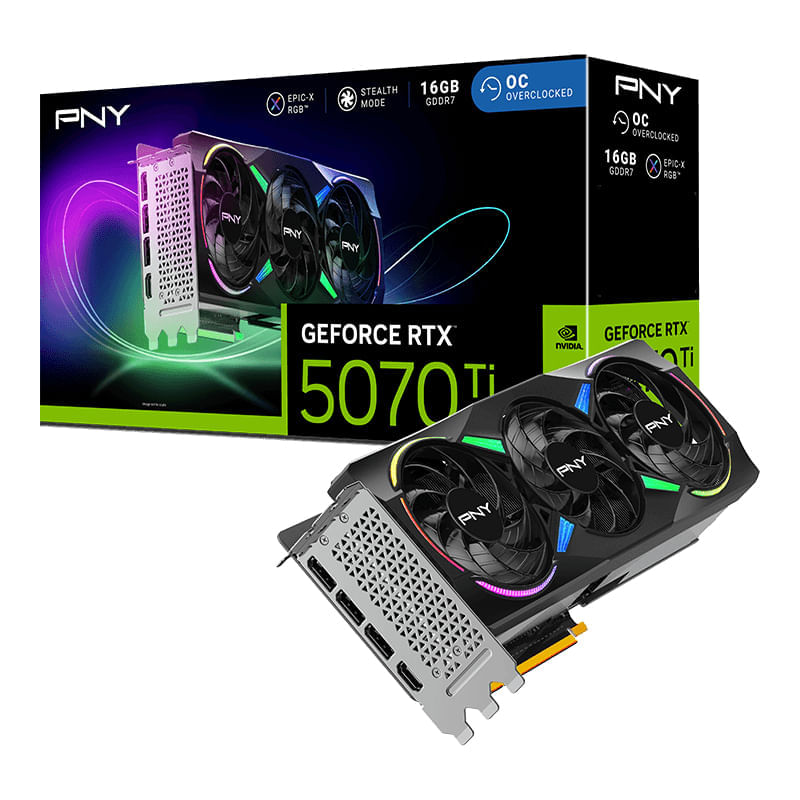PNY GeForce RTX 5070 Ti 16GB EPIC-X RGB Triple Fan OC