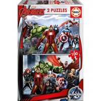 Miniatura 2 de PUZZLE 2x100 AVENGERS DE 6-8 ANOS EDUCA BORRAS 15771