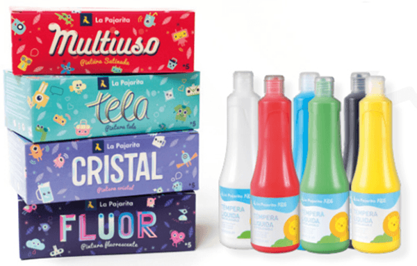 KIT PINTURA FLUORESCENTE 6 COLORES SURTIDOS LA PAJARITA 119397