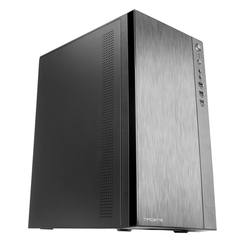 TACENS  ACX Caja Mini Torre Micro ATX Frontal Aluminio Pulido Ventilador 12cm USB 3.0 Negro  Negro