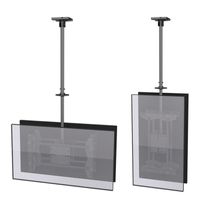Miniatura 2 de SOPORTE PANTALLA PROFESIONAL DE TECHO EQUIP 2 PANTALLAS  32"-65" INCLINABLE MAX. 50KGS