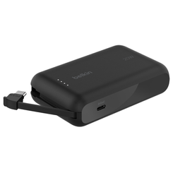 POWERBANK BELKIN BPB021HQBK BOOSTCHARGE 10,000 MAH CON CABLE INTEGRADO CHARGE USB-C 20W NEGRO